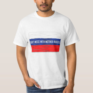Niet met Moeder Rusland Russische vlag T-Shirt
