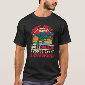 Niet met oom Saurus Jurasskied Tyrannos T-shirt