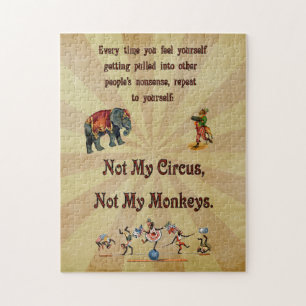 Niet mijn apen, niet mijn Circus Legpuzzel