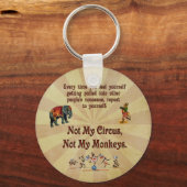 Niet mijn apen, niet mijn Circus Sleutelhanger (Voorkant)