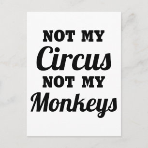 Niet mijn Circus Briefkaart