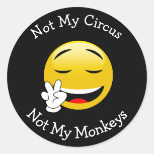 Niet mijn Circus Emoji (vredige) stickers
