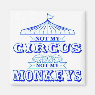 Niet mijn circus Mijn apen #USAPatriotGraphics Magneet