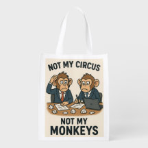 Niet mijn circus, niet mijn aapjes - Funny Cartoon