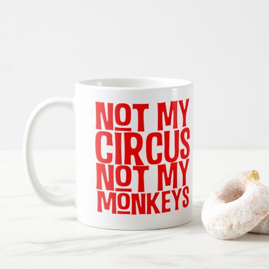 Niet mijn Circus niet mijn apen Mok (Met donut)