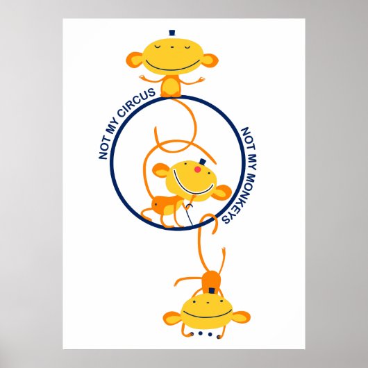 niet mijn circus, niet mijn apen! poster (Voorkant)