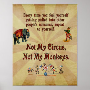 Niet mijn Circus, niet mijn apen Poster