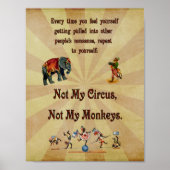 Niet mijn Circus, niet mijn apen Poster (Voorkant)