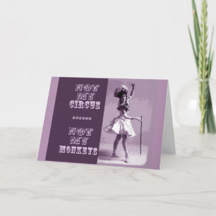 Niet mijn Circus Wenskaart Kaart