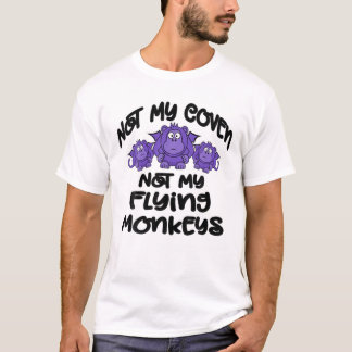 Niet mijn coven niet mijn vliegende apen Funny Paa T-shirt
