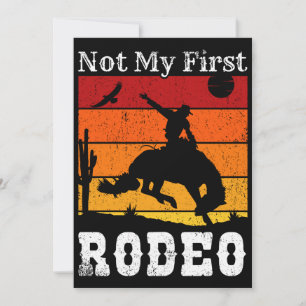 Niet mijn eerste Rodeo Cowboy Cowgirl Horse Sunset Kaart