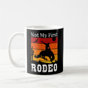 Niet mijn eerste Rodeo Cowboy Cowgirl Horse Sunset Koffiemok