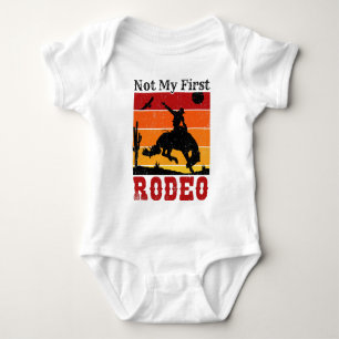 Niet Mijn Eerste Rodeo Cowboy Cowgirl Paard Zonson Romper