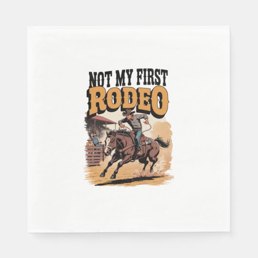 Niet mijn eerste Rodeo Horse Land Western Servet (Voorkant)