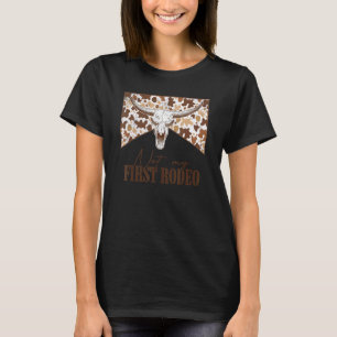 Niet mijn eerste Rodeo Leopard Bull Skull Western T-shirt