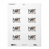 Niet mijn koning etiket (Full Sheet)