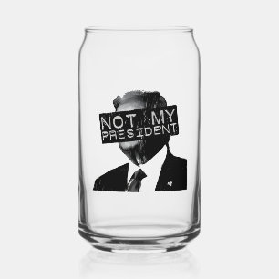 Niet mijn President Anti Trump Inaguration Liberal Blikvorm Glas