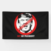 Niet mijn President - Anti-Trump Spandoek (Horizontaal)