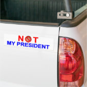 Niet mijn President Bumpersticker (Op Truck)