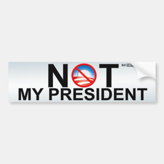 Niet mijn President Bumpersticker (Voorkant)
