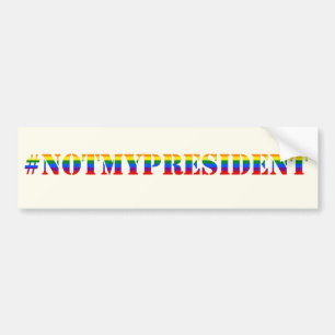 Niet mijn President LBGTQ Flag Protest Bumperstick Bumpersticker
