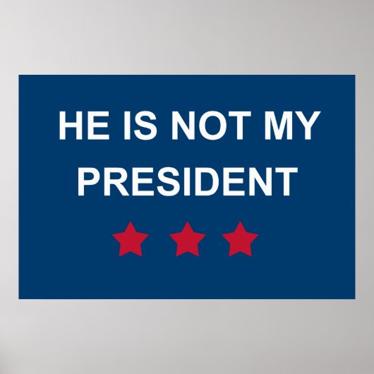 Niet mijn President Poster (Voorkant)