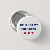 Niet mijn President Ronde Button 3,2 Cm (Voorkant /achterkant)