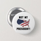 Niet mijn President Ronde Button 5,7 Cm (Voorkant /achterkant)