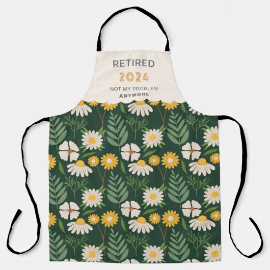 NIET mijn probleem meer Grappig Pensioen Gift Schort (Voorkant)