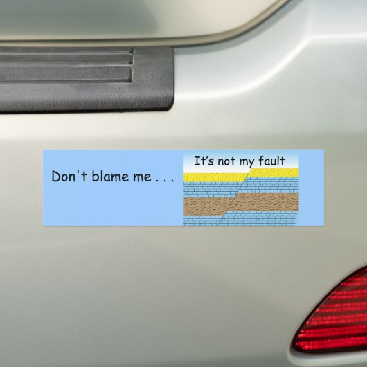 Niet mijn schuld bumpersticker (Op auto)