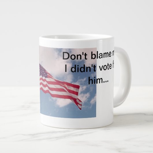 Niet mijn schuld jumbo mok (Voorkant rechts)