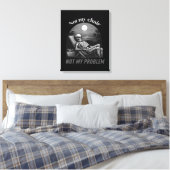 Niet mijn stoel, niet mijn probleem, schedel, zome canvas afdruk (Insitu (Slaapkamer))