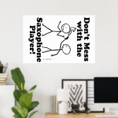 Niet minder met de saxofone-speler poster (Thuiskantoor)