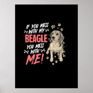 Niet minder met mijn beagle hond poster