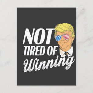 Niet moe van het winnen van Trump Maga inauguratie Uitnodiging Briefkaart