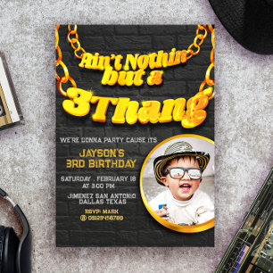 Niet niets, maar een 3-Thang - Hip Hop met foto Kaart