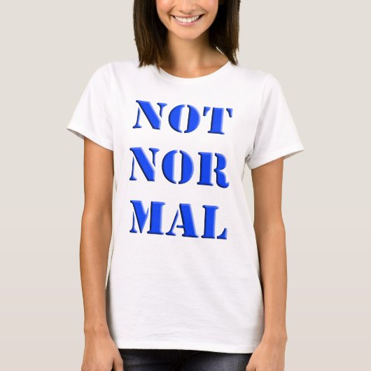 Niet normaal t-shirt (Voorkant)