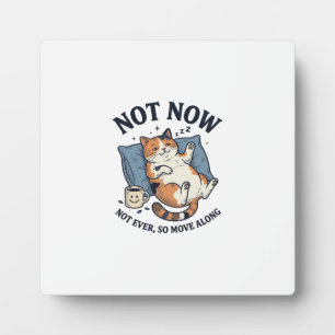 Niet Nu Luie Kat Vintage Gravure Grappige Kat Ontw Fotoplaat