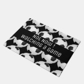 Niet nu - voetbal bekijken deurmat (Schuin)