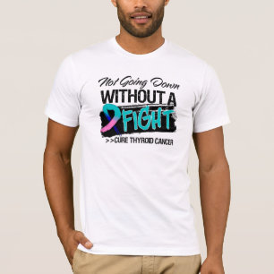 Niet omlaag zonder strijd - schildklierkanker t-shirt