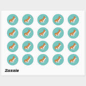 Niet onder de indruk Corgi Ronde Sticker (Vel)