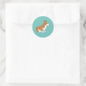 Niet onder de indruk Corgi Ronde Sticker (Tas)