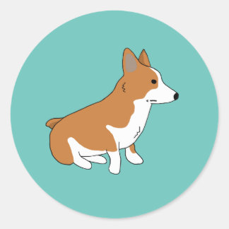 Niet onder de indruk Corgi Ronde Sticker