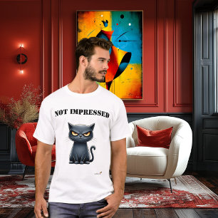 Niet Onder de Indruk Grappige Chagrijnige Kat T-Sh T-shirt