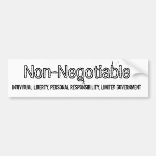Niet-onderhandelbare grondbeginselen van vrijheid bumpersticker
