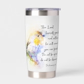 Niet ontmoedigd, waterverf vogel geïsoleerde drinkbeker (Links)