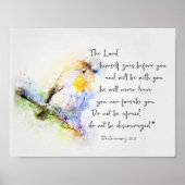 Niet ontmoedigd, waterverf vogel poster (Voorkant)