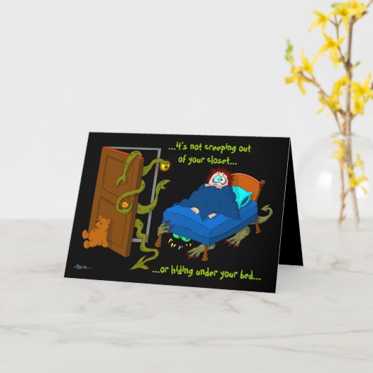 Niet ontsnappen aan je verjaardag kaart (Gele Bloem)