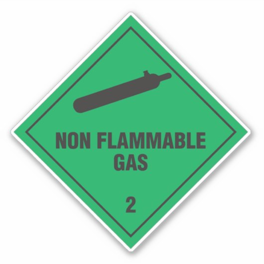 Niet-ontvlambaar gas 2 label (Voorkant)