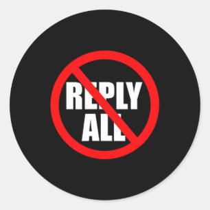 Niet op Alles Antwoorden Grappige Kantoorhumor Ronde Sticker